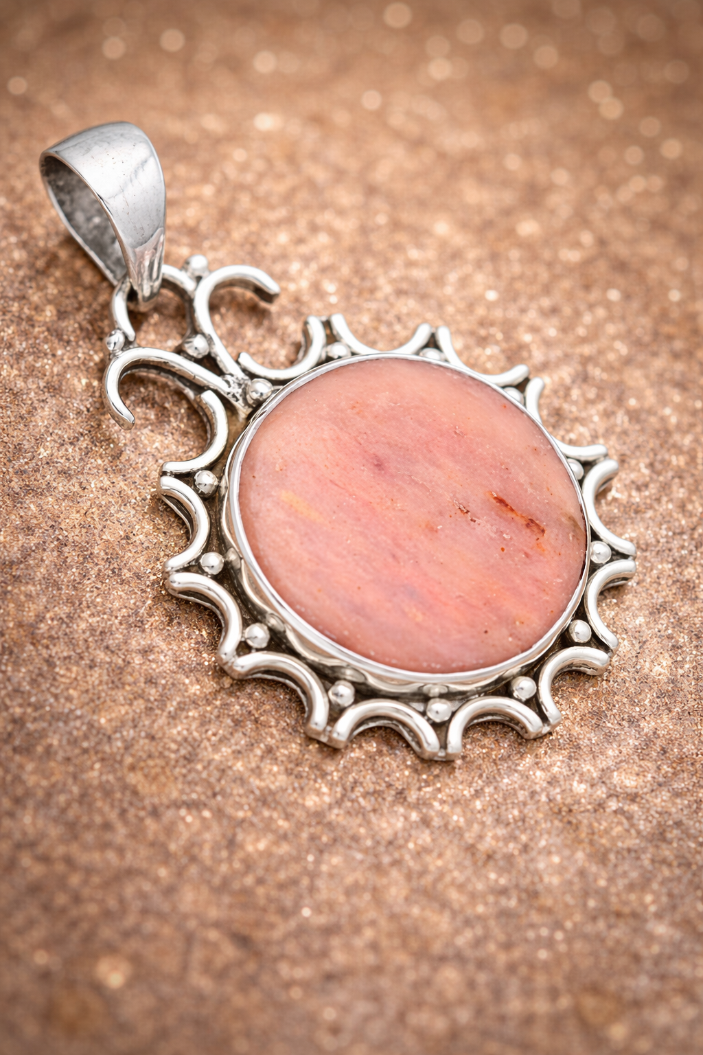 Natural Pink Tulip Quartz Pendant P-1249 SDP131468