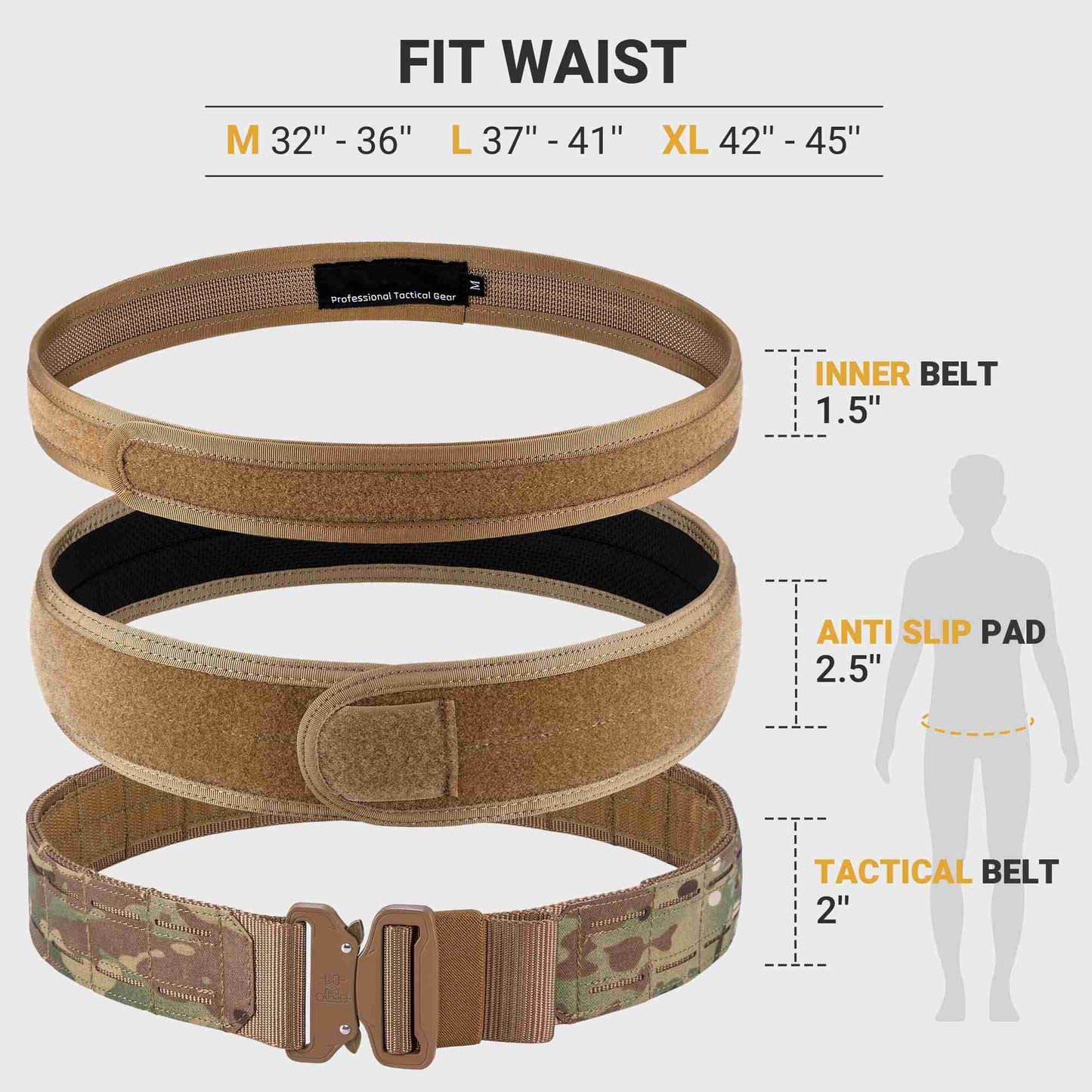 Tactical MOLLE Battle Belt with Quick Release Buckle-1