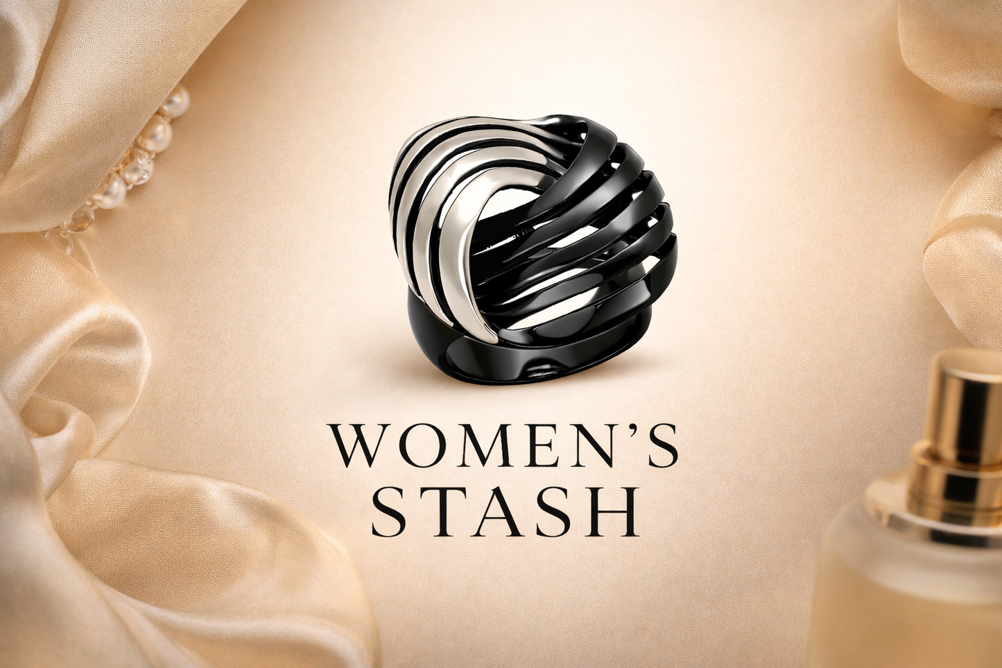 TK1843 - Two-Tone IP Black (Ion Plating) Stainless Steel Ring with No Stone