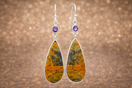 Natural Eclipse & Amethyst Earrings E-1002 SDE88692