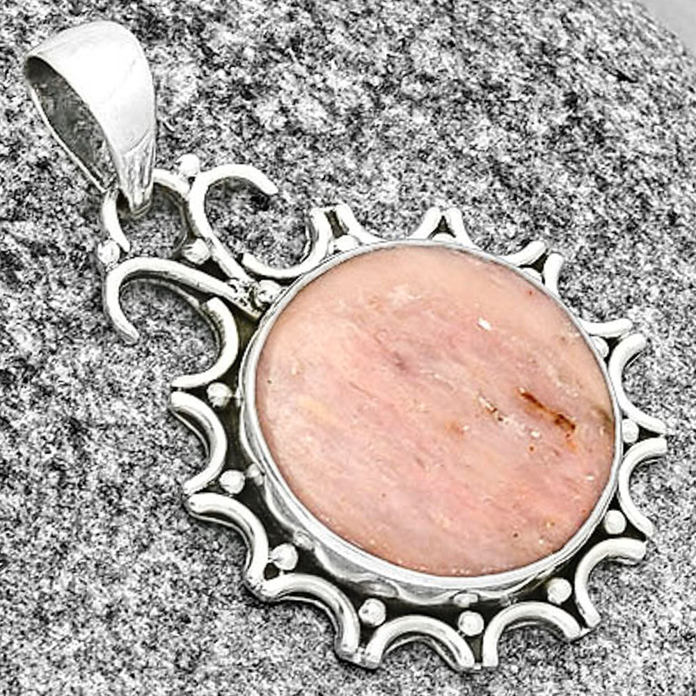 Natural Pink Tulip Quartz Pendant P-1249 SDP131468-2