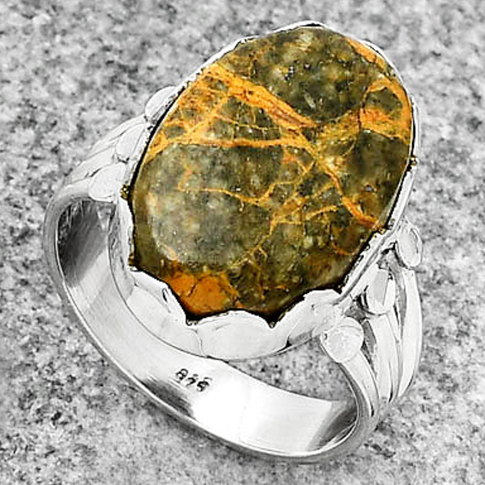 Natural Moroccan Yellow Jacket Jasper Ring size-9 R-1338 SDR184425-2