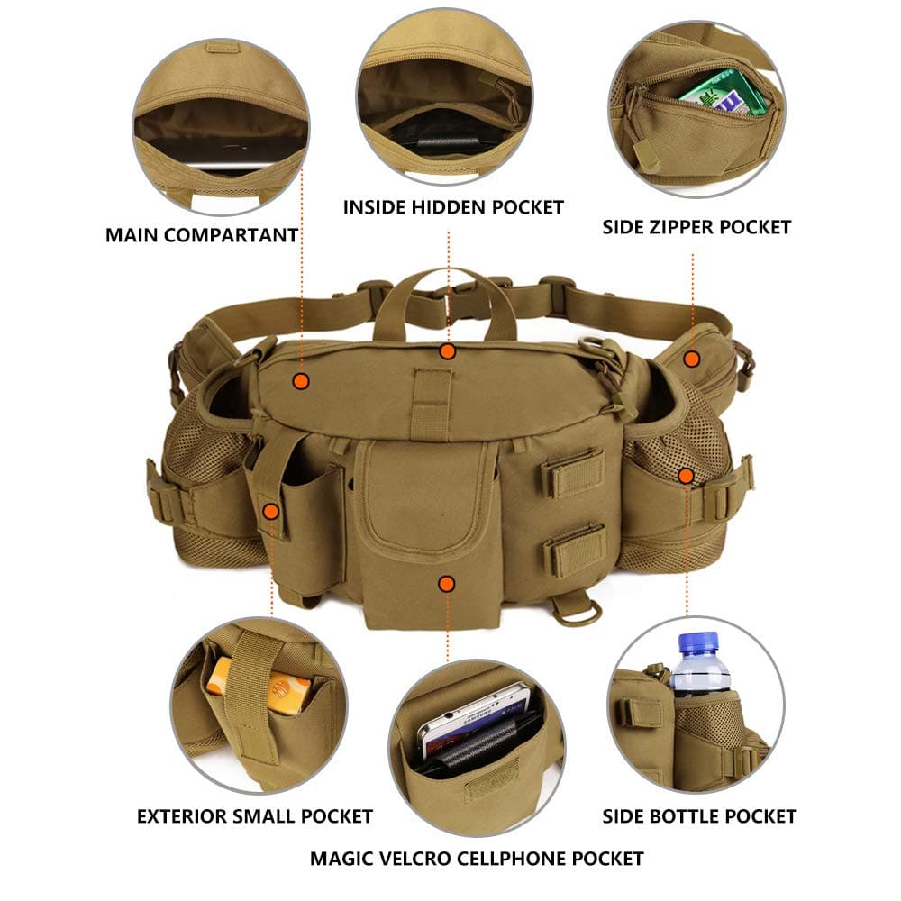 Military Tactical Waist Pack Bag Fanny Pack Sling Bags-1